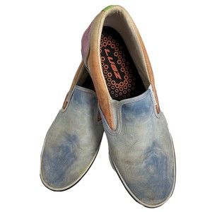 LUGZ Shoes Athletic Sneakers Canvas Slip On Casual Multicolored Tie Dye Mens 10